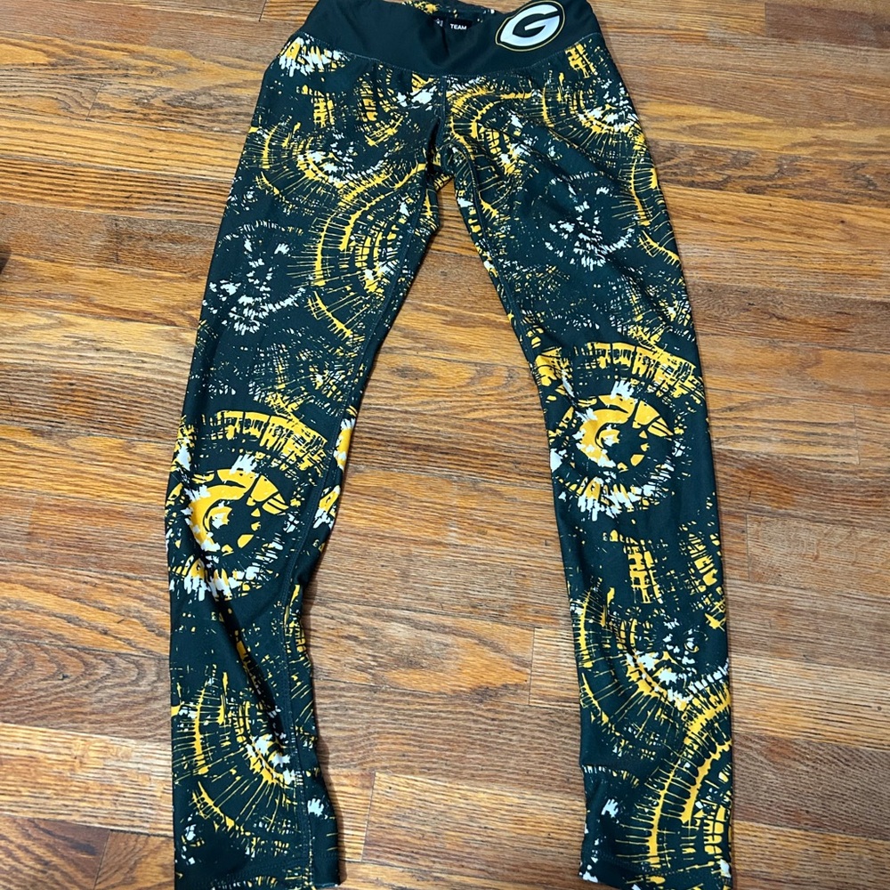 NFL Green Bay Packers Green and Yellow Leggings